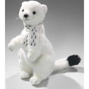 Knuffel wezel wit 24 cm