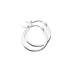 TFT Creolen Vierkante Buis Zilver Glanzend 2 mm x 20 mm