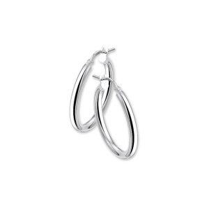 TFT Creolen Ronde Buis Zilver Gerhodineerd Glanzend 2.5 mm x 20 mm