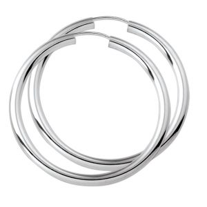 TFT Creolen Ronde Buis Zilver Glanzend 3 mm x 40 mm