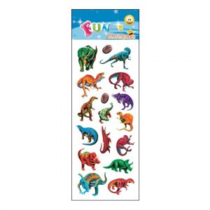 Kinder dino stickers gekleurd