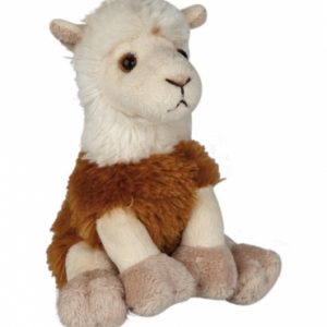 Zittende lama knuffel 15cm