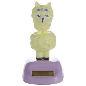 Bewegende lama/alpaca solar figuur 11 cm