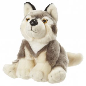 Pluche zittende wolven 18 cm