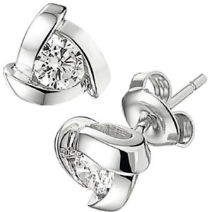 TFT Oorknoppen Zirkonia Zilver Gerhodineerd Glanzend 8.5 mm x 9 mm