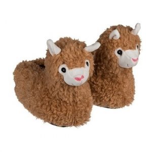 Warme alpaca/Lama pantoffels/sloffen voor meisjes maat 31/32