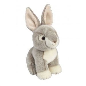 Pluche zittend konijn/haas knuffeldier 18 cm