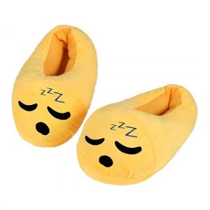 Pluche emoticon kindersloffen slaap