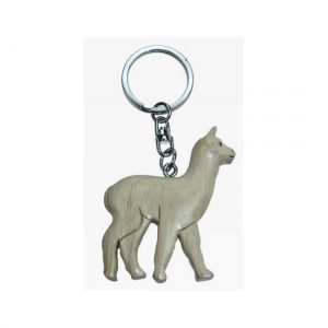 Dieren sleutelhanger witte lama