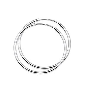 TFT Creolen Ronde Buis Zilver Gerhodineerd Glanzend 1.5 mm x 32 mm