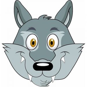 Dieren masker wolf voor kids
