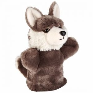 Pluche wolf handpop 26 cm