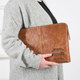 Leren laptophoes - Bruin - 17 inch