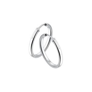 TFT Creolen Vierkante Buis Zilver Glanzend 2 mm x 23 mm
