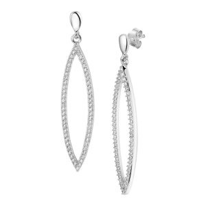 TFT Oorhangers Zirkonia Zilver Gerhodineerd Glanzend 42.5 mm x 10 mm