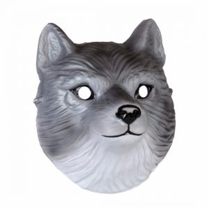 Wolven masker gemaakt van plastic 3D 22cm
