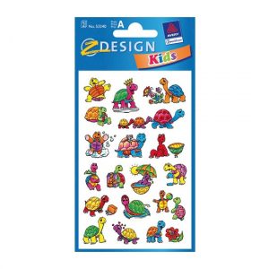Gekleurde schildpad stickertjes 2 vellen