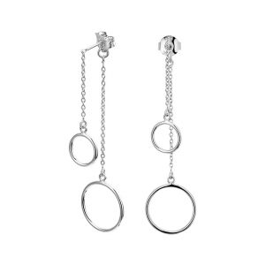 TFT Oorhangers Rondjes Zilver Gerhodineerd
