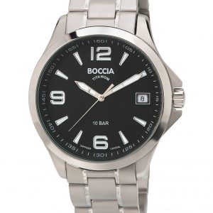 Boccia Titanium 3591-02 Polshorloge Titanium Zilverkleurig Heren