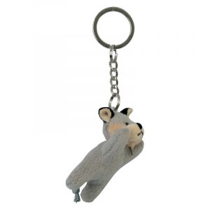 Pluche sleutelhanger wolf knuffel 6 cm