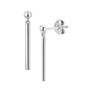 TFT Oorhangers Zilver Gerhodineerd Glanzend 24 mm x 1.5 mm