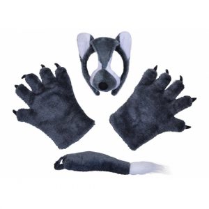Wolf verkleed set 3 delig