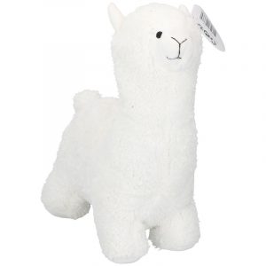 Witte alpaca/lama deurstopper/deurwig 35 cm