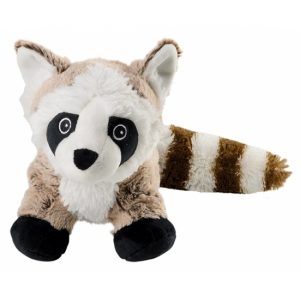 Bruin/witte wasberen heatpack/coldpack knuffels 26 cm knuffeldieren