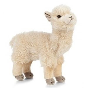 Pluche alpaca/lama knuffeldier wit 24 cm