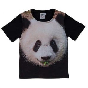 All-over print t-shirt met pandabeer voor kinderen