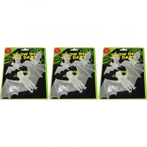 9x Glow in de dark halloween vleermuizen