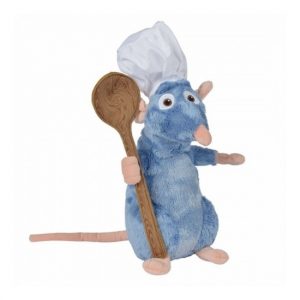 Disney pluche knuffel Remy Ratatouille met lepel 25 cm