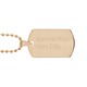 Goudkleurige naamhanger - Dogtag - Edelstaal