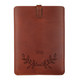 Leren iPad hoes met naam - Bruin - iPad Air