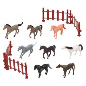 8x Plastic paardjes speelgoed figuren voor kinderen