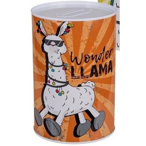 Spaarpot blik lama oranje