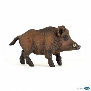 Plastic wild zwijn speeldiertje 9,5 cm