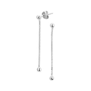 TFT Oorhangers Bolletje Zilver Gerhodineerd Glanzend 42 mm x 1.5 mm