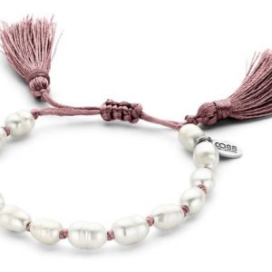 CO88 Collection 8CB-90113 - Armband met kwast - parel 6-7 mm - one-size - aubergine