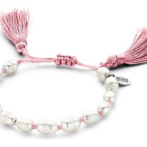 CO88 Collection 8CB-90111 - Armband met kwast - parel 6-7 mm - one-size - roze