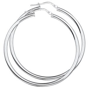 TFT Creolen Ronde Buis Zilver Glanzend 3 mm x 45 mm