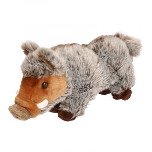 Bruine/grijze wilde zwijnen knuffels 24 cm knuffeldieren
