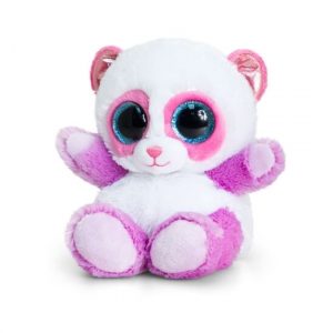 Pluche lila/roze panda knuffeldier 15 cm