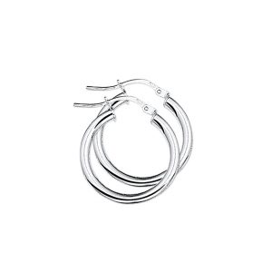 TFT Creolen Ronde Buis Zilver Gerhodineerd Glanzend 3 mm x 20 mm