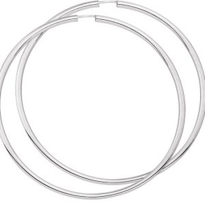 TFT Creolen Ronde Buis Zilver Glanzend 2.5 mm x 70 mm