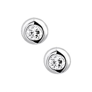 TFT Oorknoppen Zirkonia Zilver Glanzend