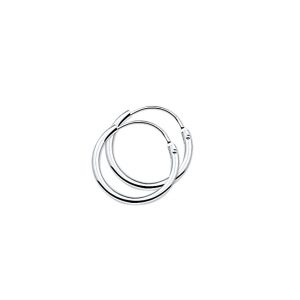 TFT Creolen Ronde Buis Zilver Gerhodineerd Glanzend 1.3 mm x 15 mm