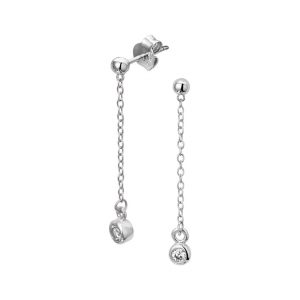 TFT Oorhangers Zirkonia Zilver Gerhodineerd Glanzend