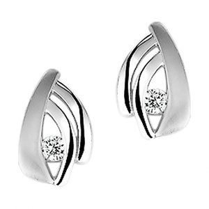 TFT Oorknoppen Zirkonia Poli/mat Zilver Gerhodineerd Mat Glanzend 11.5 mm x 7.5 mm