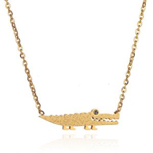 Cilla Jewels dames ketting Edelstaal Alligator Goudkleurig
